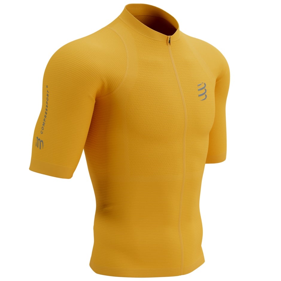Tricou alergare barbati Compressport Trail Racing Postural FW 2024-Portocaliu-S