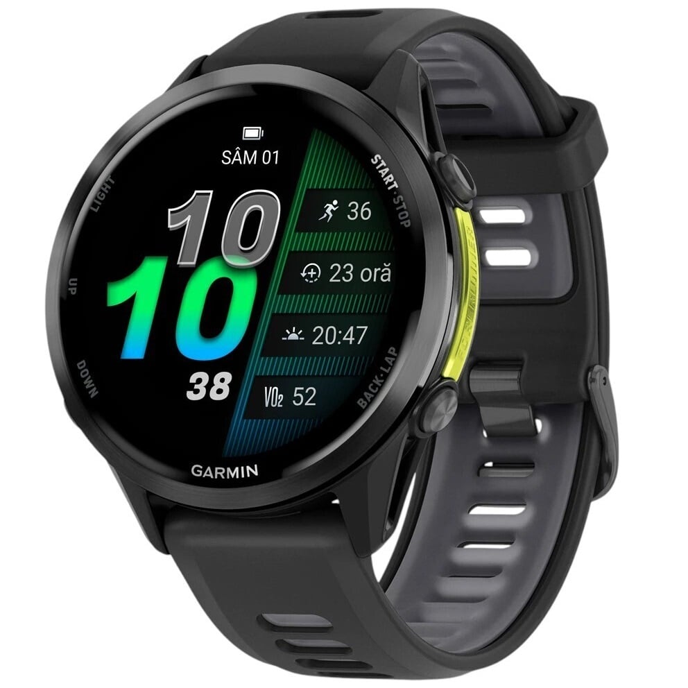 Ceas Garmin Forerunner 970 AMOLED Titan DLC Carbon Grey