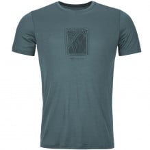 Tricou merino barbati Ortovox 120 Cool Tec MTN Cut-Gri Inchis-S