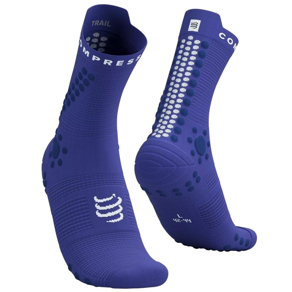 Sosete compresie alergare Compressport Pro Racing v4.0 Trail-Albastru-T4