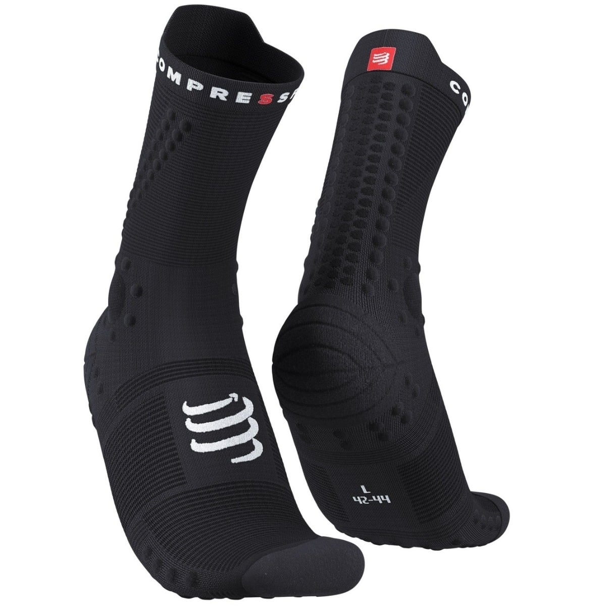 Sosete compresie alergare Compressport Pro Racing v4.0 Trail-Negru-T4