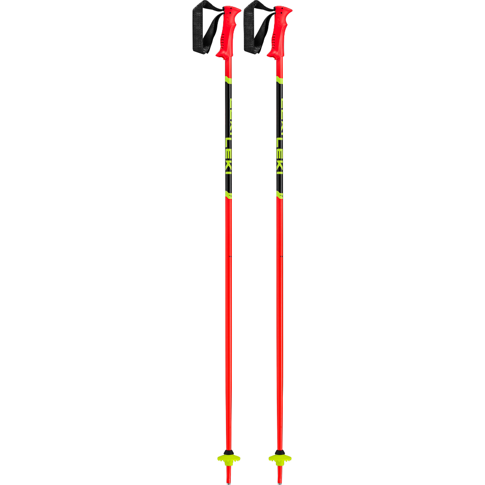 Bete schi Leki Racing Kids 2025-Rosu/Negru-85 cm