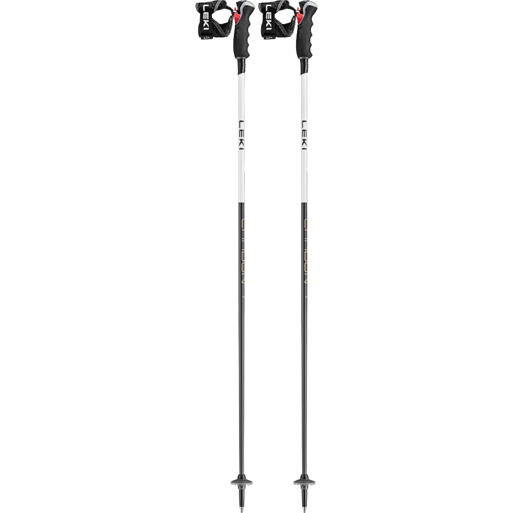 Bete schi dama Leki Carbon 14 3D-Negru/Alb-105 cm