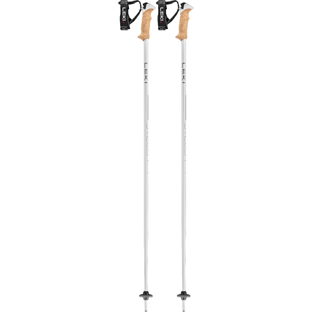 Bete schi dama Leki Stella S FW 2025-Alb/Argintiu-105 cm