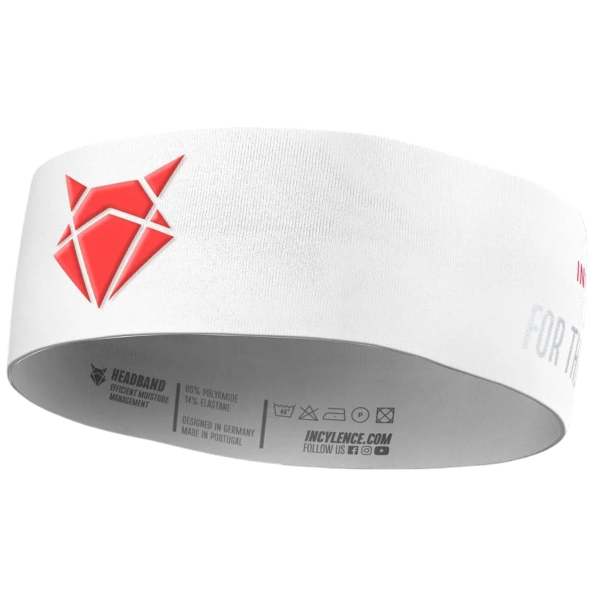 Bentita alergare Incylence V3 Narrow-Alb/Rosu