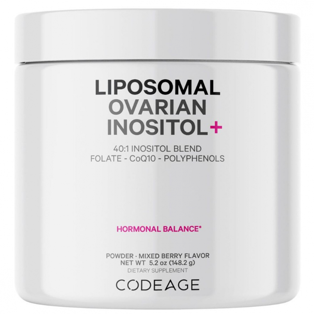 Codeage Liposomal Ovarian Inositol+ - Mixed Berry , Myo-Inozitol Ovarian cu Coenzima Q10 cu Aroma de Fructe de Padure, 148.2 g