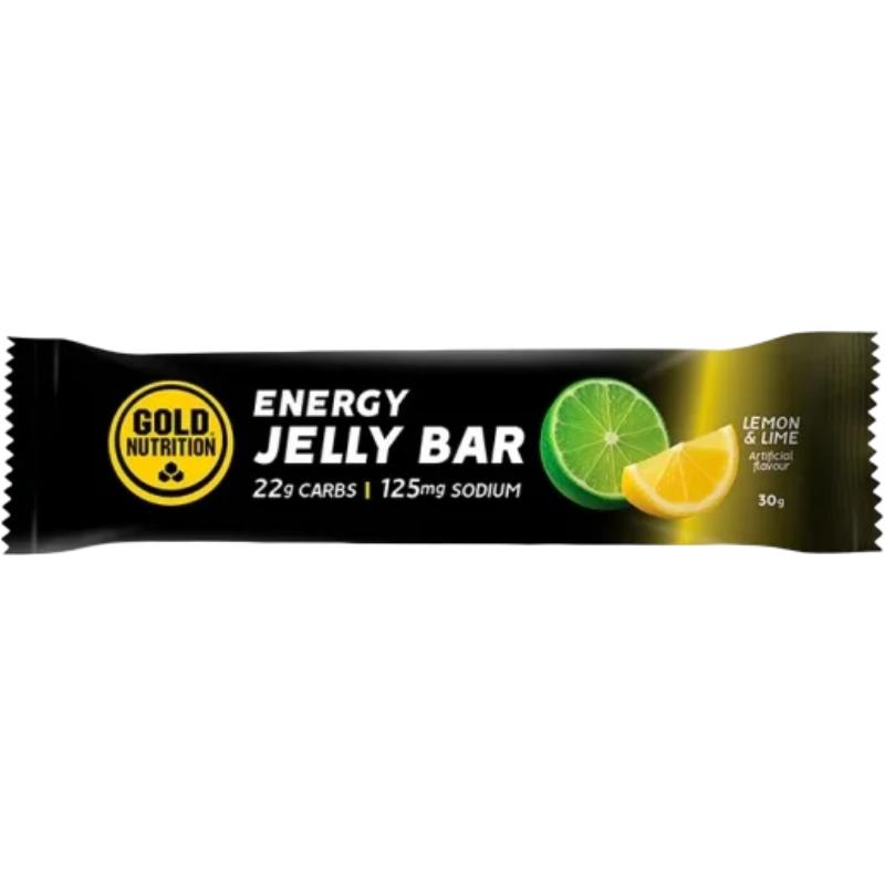 Baton energizant cu aroma de lamaie si lime Jelly Bar, GoldNutrition, 30g