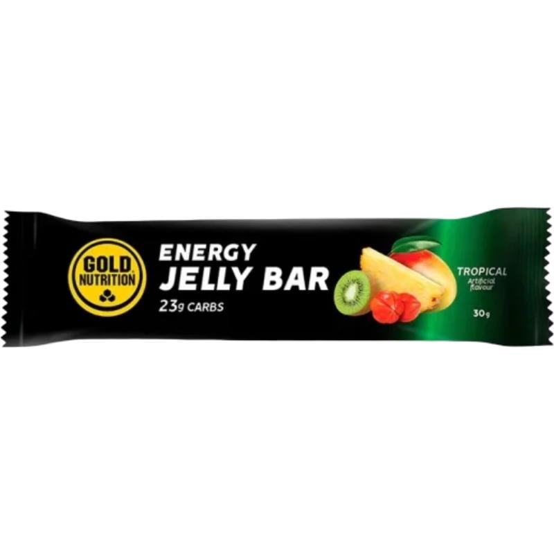 Baton energizant cu aroma tropicala Jelly Bar, GoldNutrition, 30g