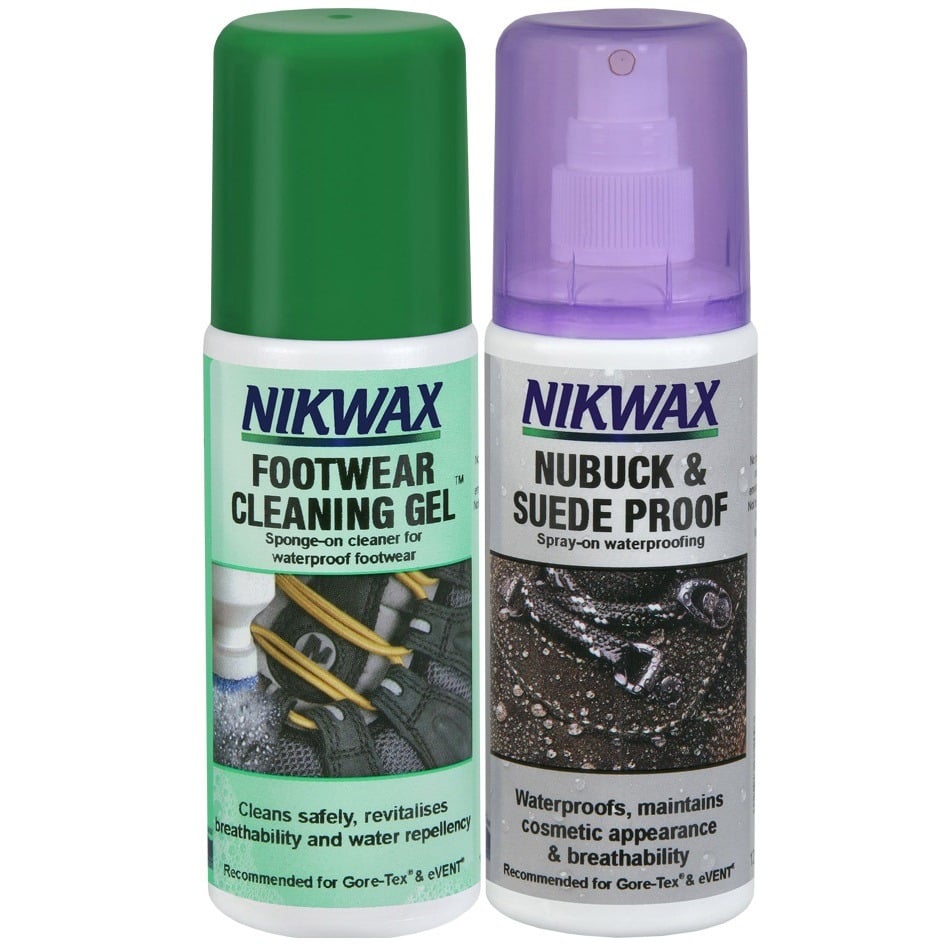 Set curatare si impermeabilizare Nikwax Footwear Cleaning Gel/ Nubuk&Suede Proof 2 x125 ml