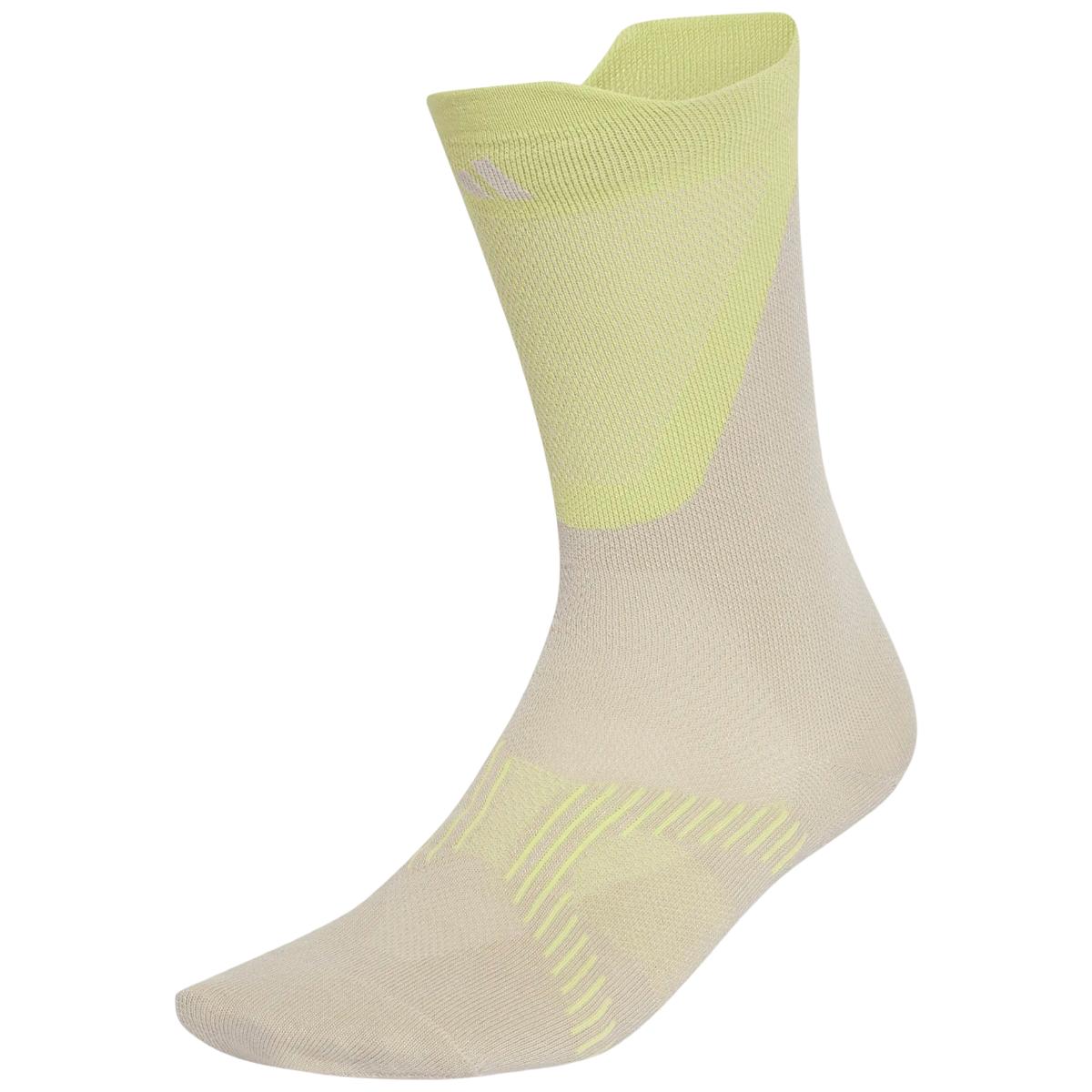 Sosete alergare Adidas Adizero Light Crew FW 2026-Bej/Lime-M