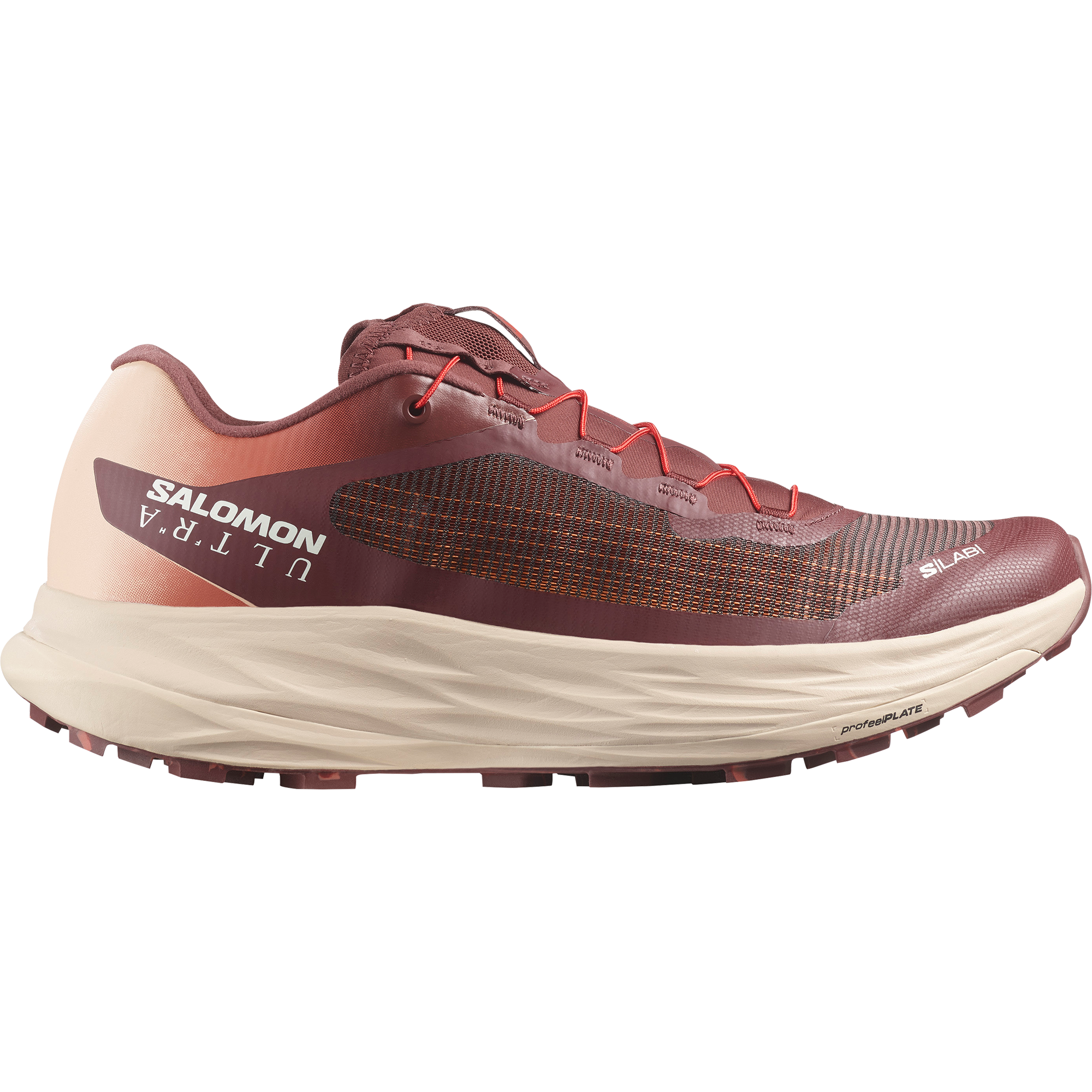Pantofi alergare trail barbati Salomon S/LAB Ultra V2-Visiniu/Alb-42 2/3