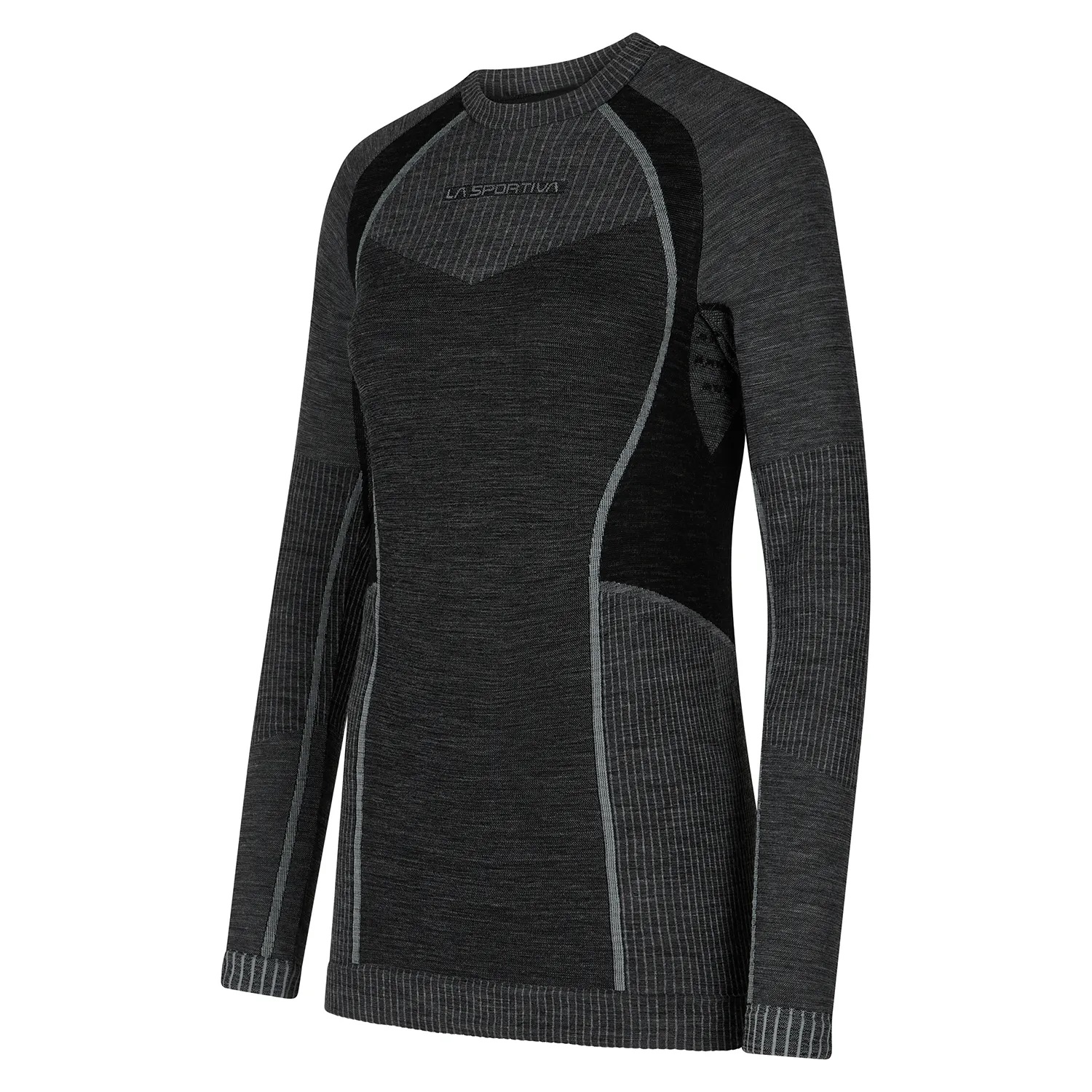 Bluza de corp dama La Sportiva Wool70 Tech-Gri/Negru-S