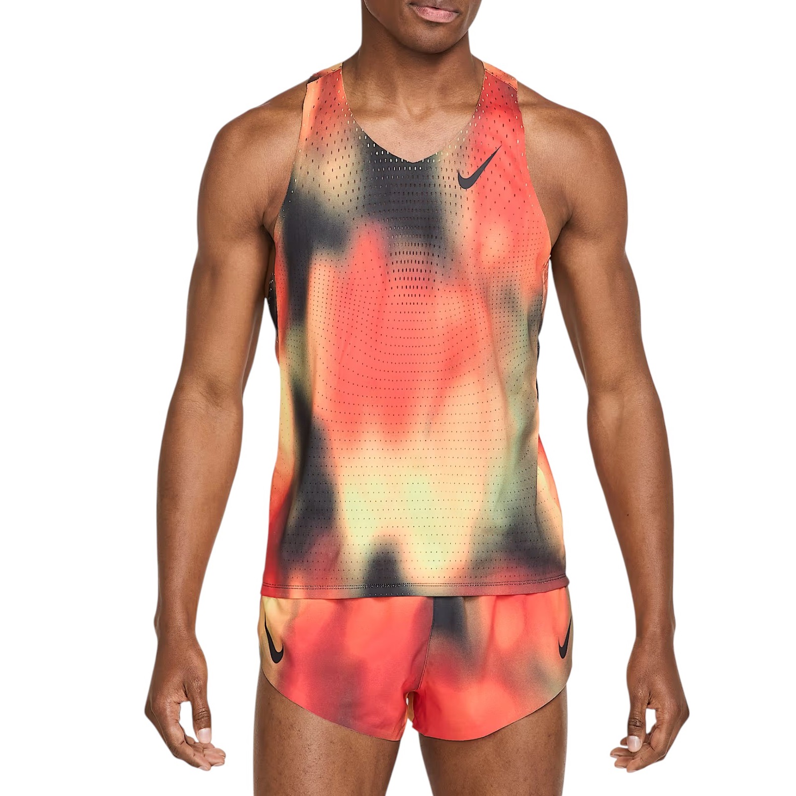 Maiou alergare barbati Nike AeroSwift Elite Entry Dri-FIT ADV SS 2025-Rosu/Negru-S