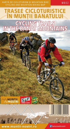 Harta de cicloturism si mountain bike Trasee Cicloturistice in Muntii Banatului MB 02