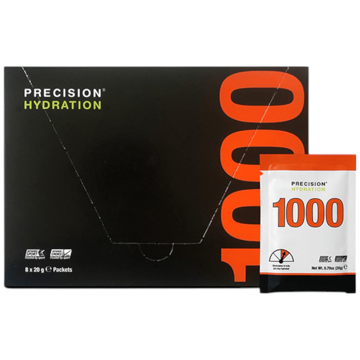 Cutie 8 plicuri Precision Fuel Mix pentru bautura cu electroliti 8x20g, PH 1000