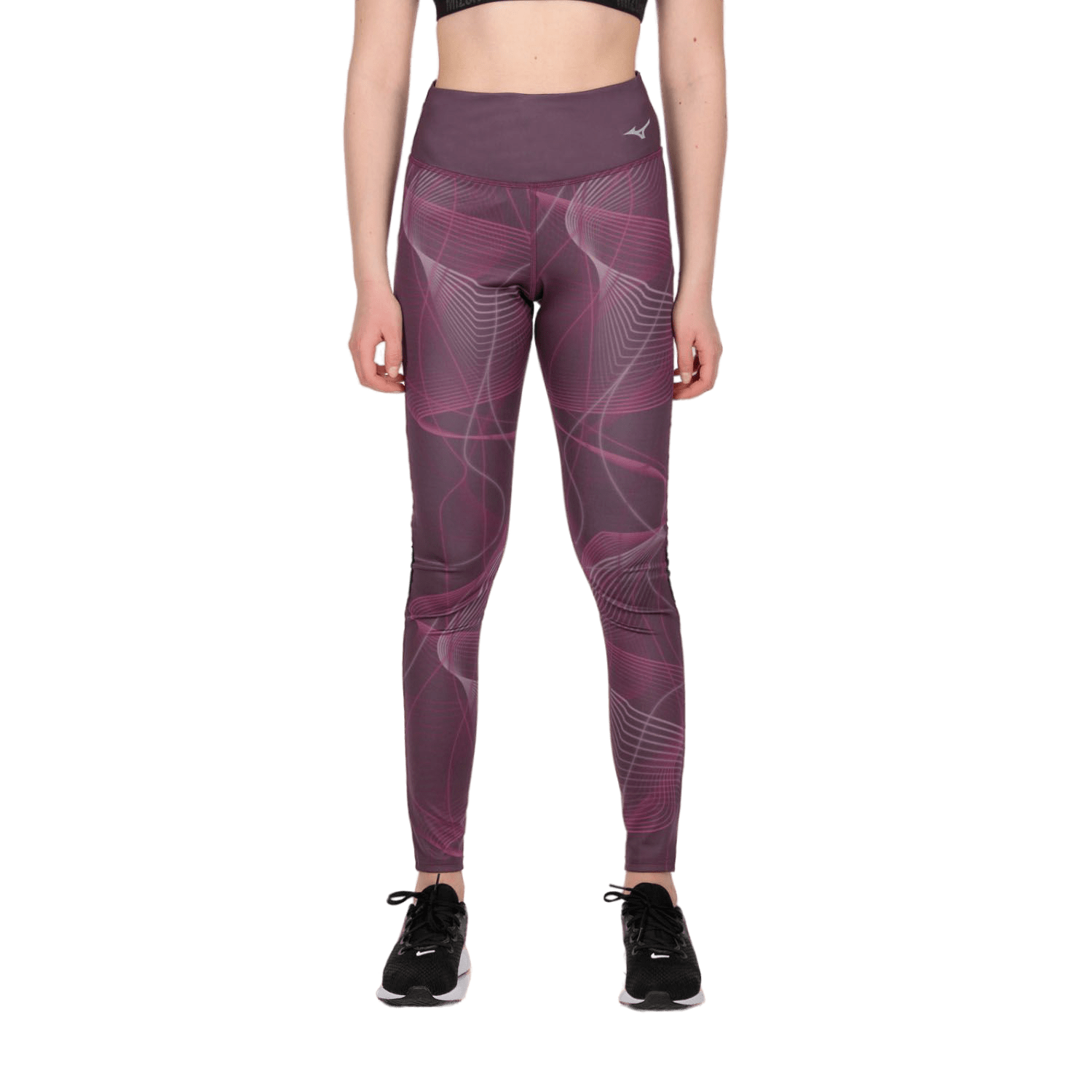 Colanti alergare dama Mizuno Printed Tights-Mov-L