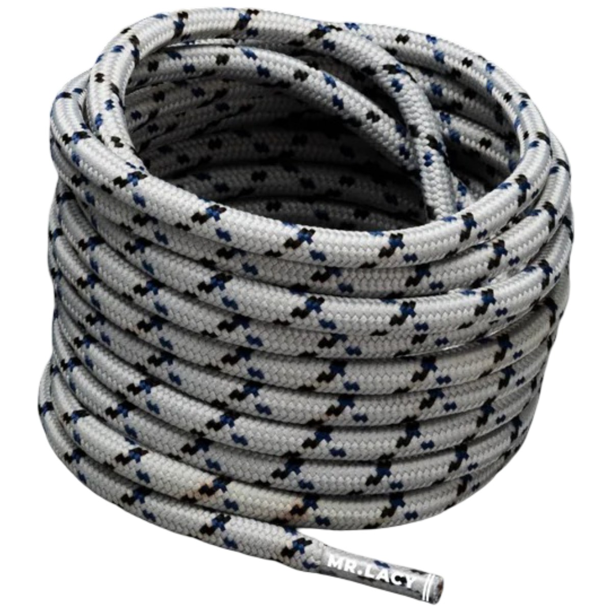 Sireturi Mr. Lacy Hikies Round-Argintiu/Negru-150 cm