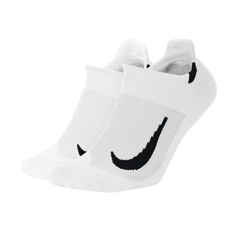 Set 2 perechi sosete alergare Nike Multiplier-Alb-S