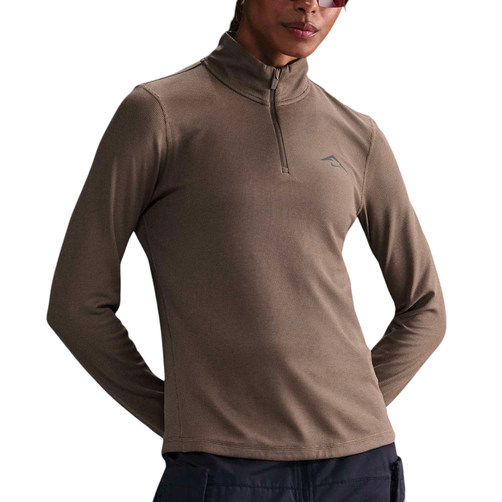 Bluza alergare dama Nike Dri-FIT Trail Pro SS 2025-Bej-XS