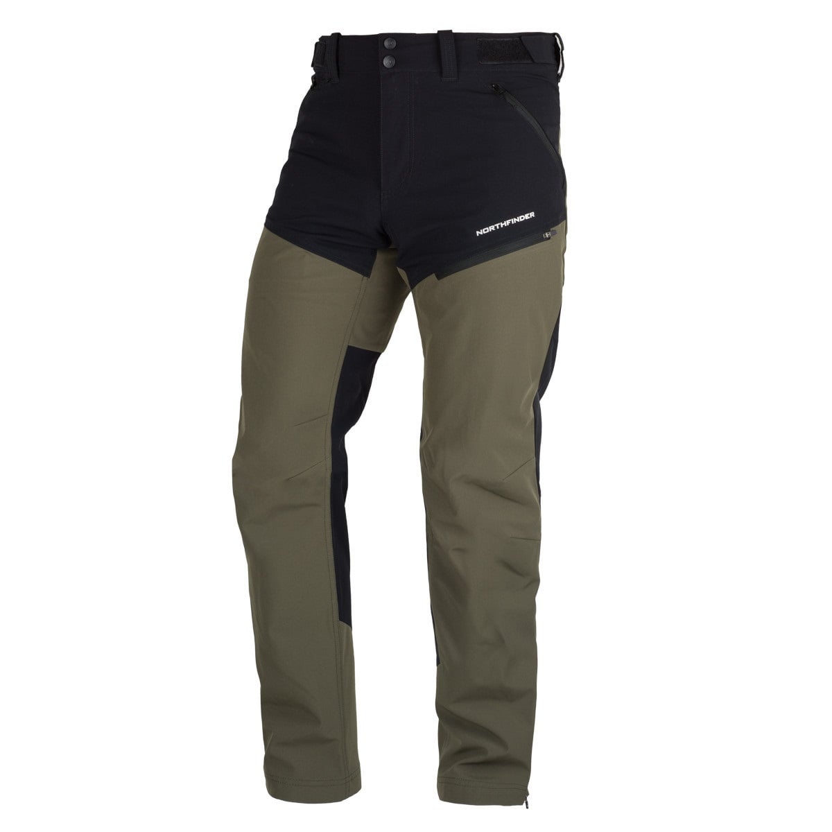 Pantaloni trekking barbati Northfinder Fiero-Verde/Negru-2XL