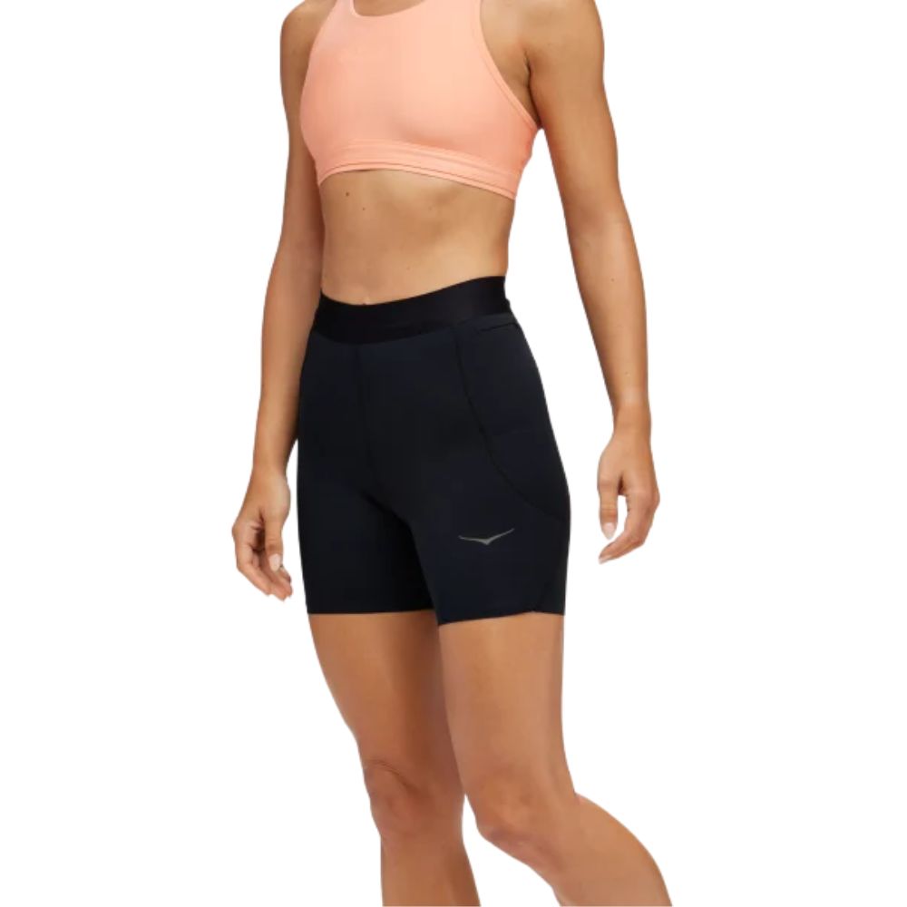 Colanti scurti alergare dama HOKA Novafly 6''-Negru-XS