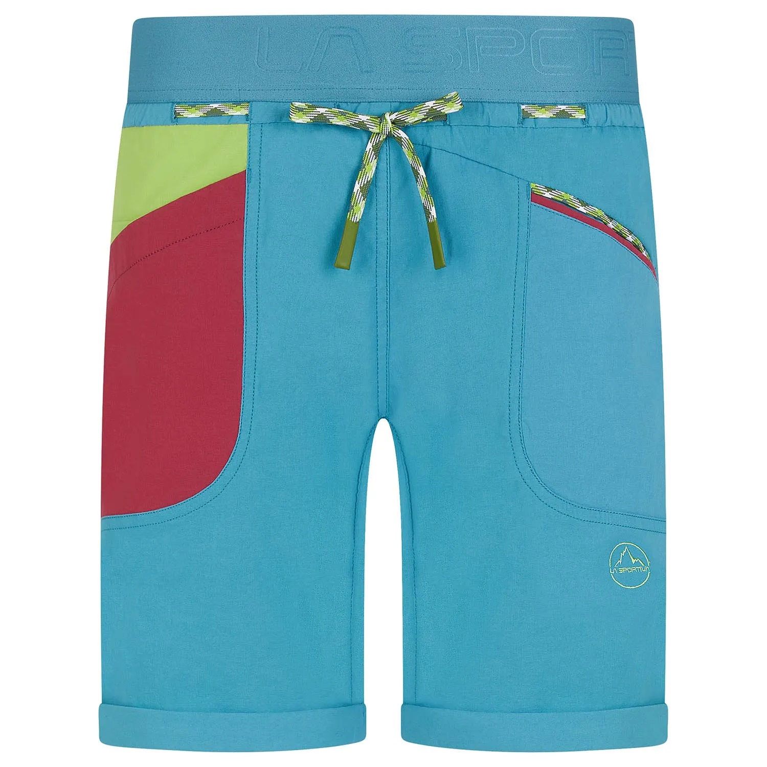 Pantaloni scurti escalada dama La Sportiva Mantra-Turcoaz/Lime-XS