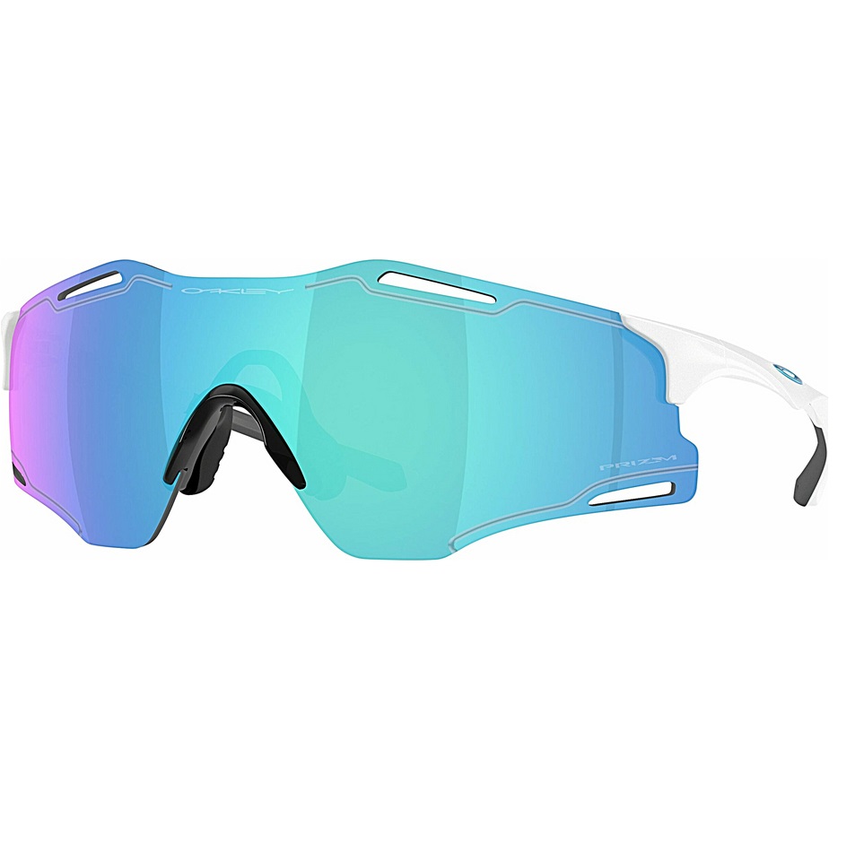 Ochelari de soare Oakley Cybr Zero Polished White / Prizm Sapphire 2025