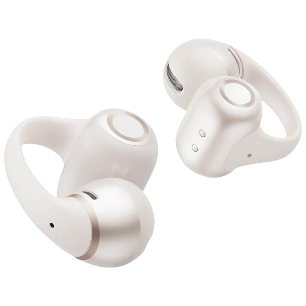 Casti audio Shokz OpenDots 2-Alb Lucios