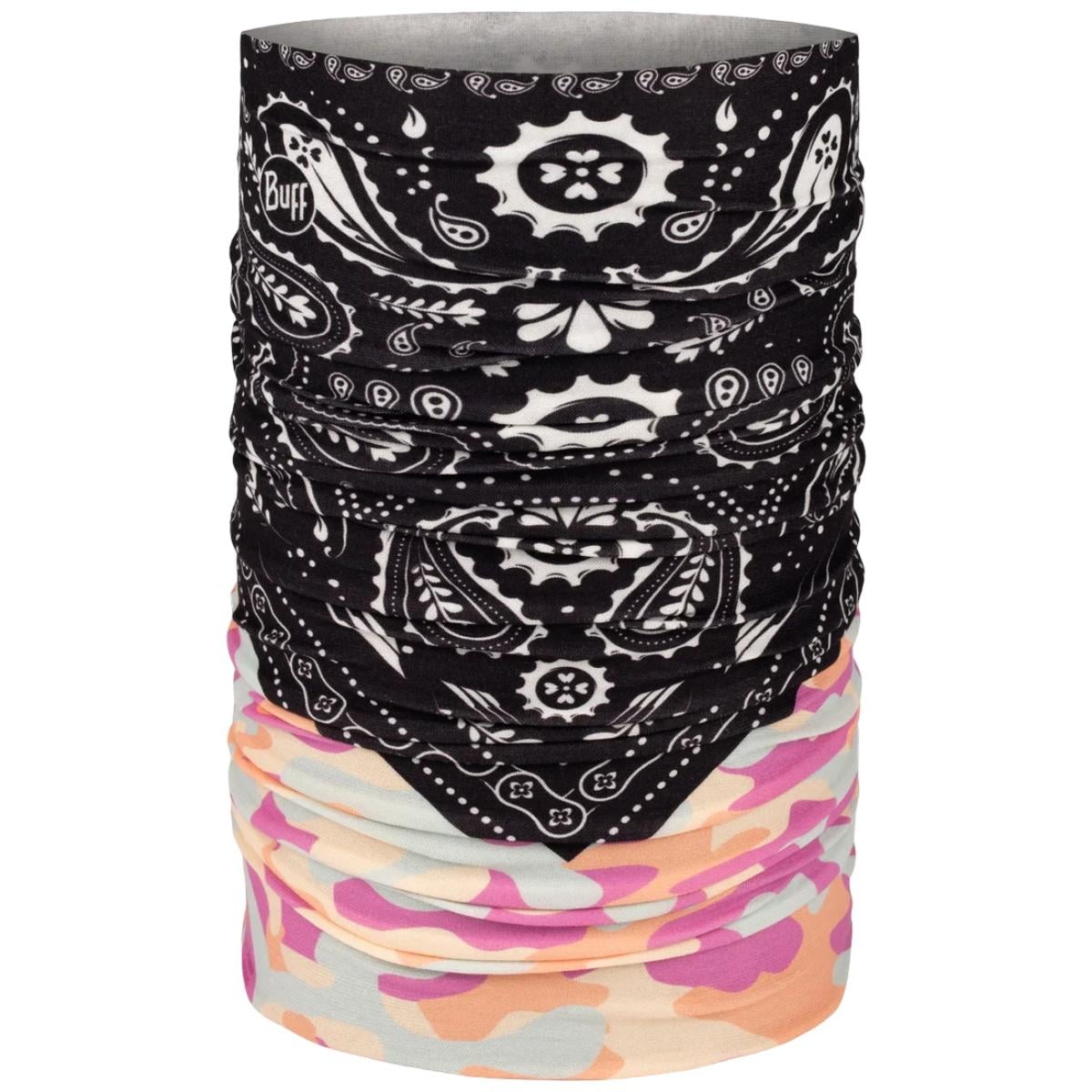 Bandana tubulara multifunctionala Buff Original EcoStretch Camo Cash Pink