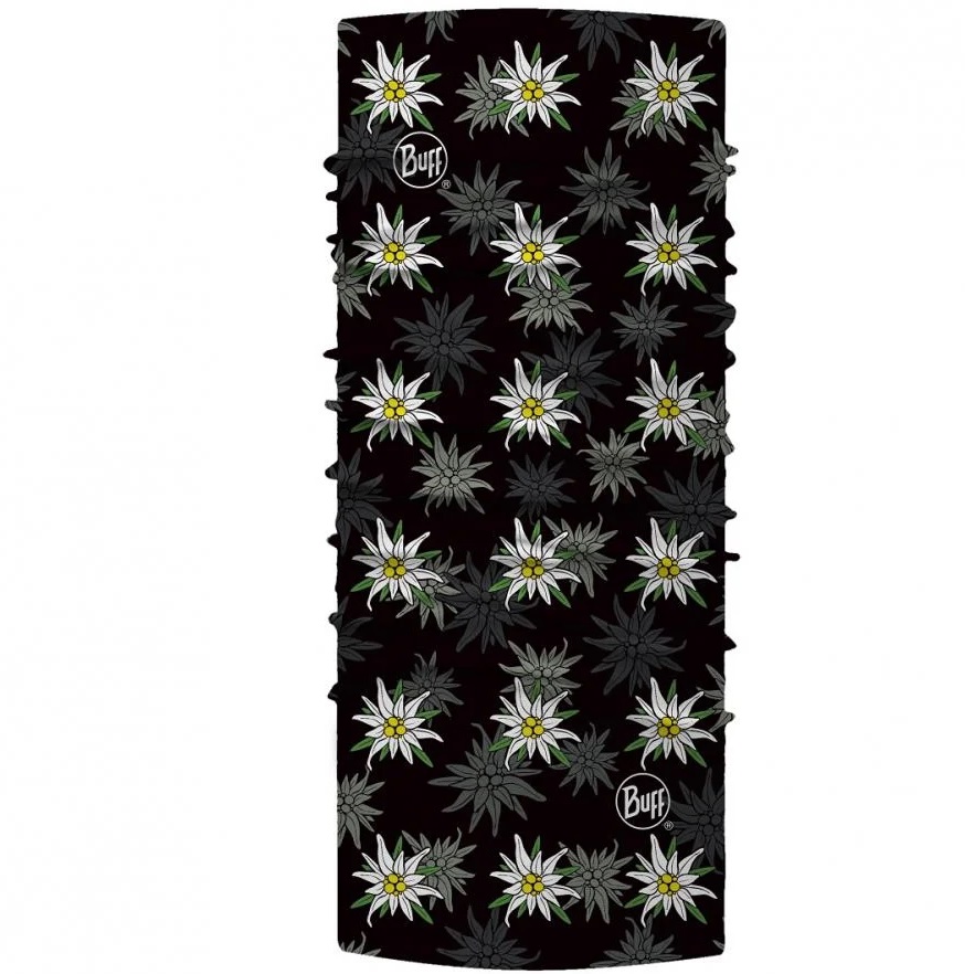 Bandana tubulara multifunctionala Buff Original EcoStretch Edelweis Black