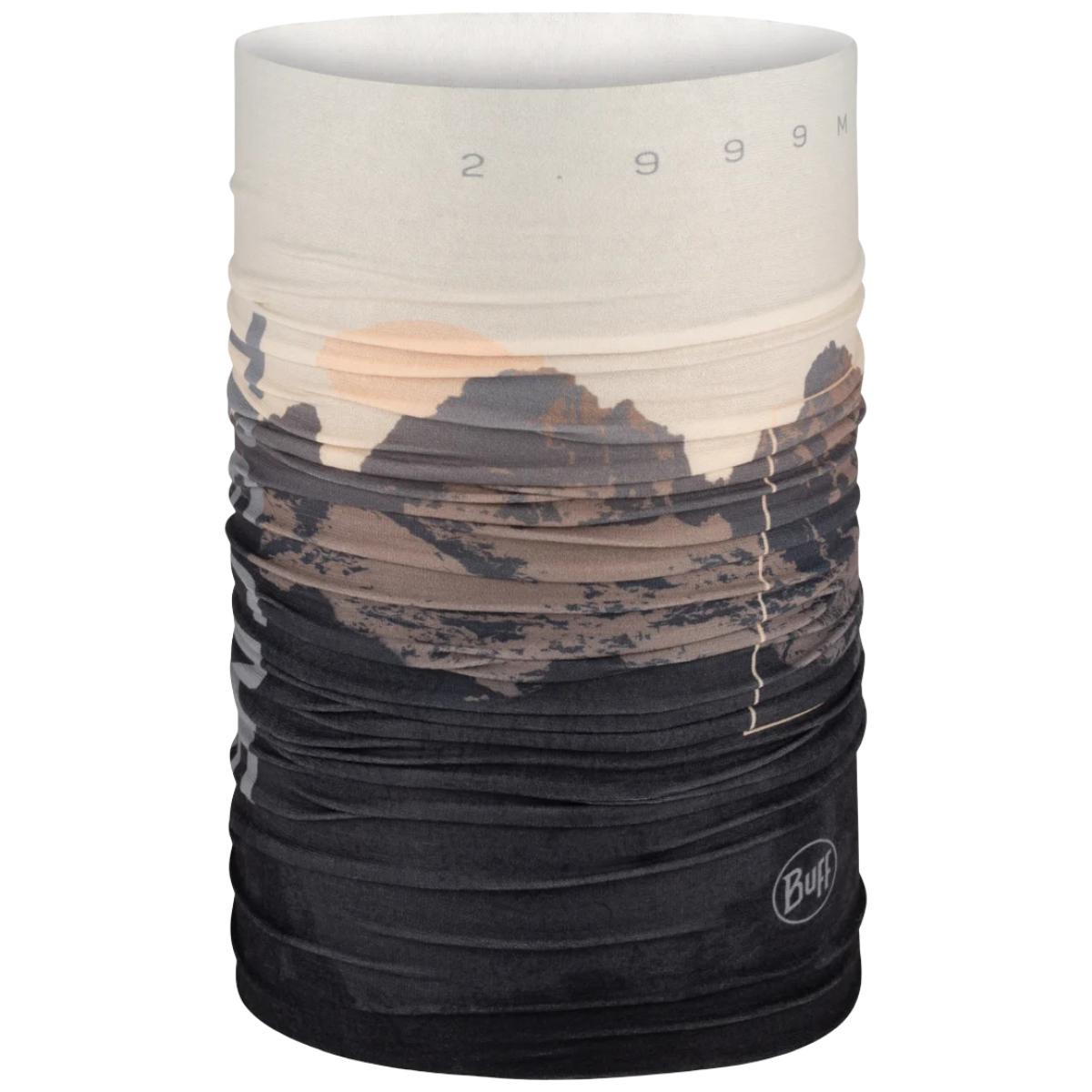 Bandana tubulara multifunctionala Buff Original EcoStretch Tre CIME Peak Dark Brown