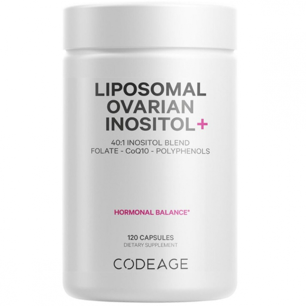 Codeage Liposomal Ovarian Inositol+, Myo-Inozitol Ovarian cu Coenzima Q10, 120 cps