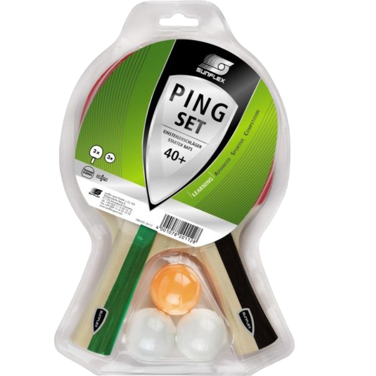 Set 2 palete tenis de masa Sunflex Ping + 3 mingi