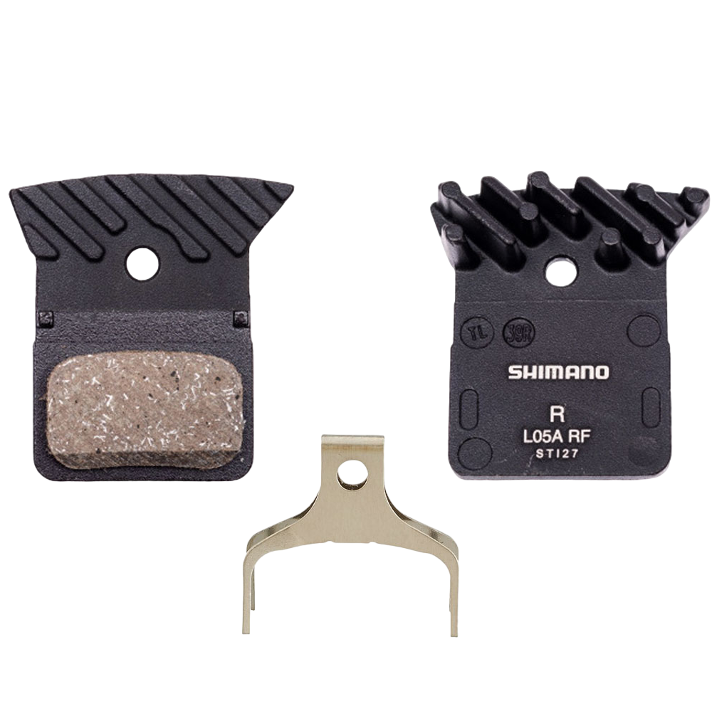 Placute de frana Shimano L05A-RF cu arc, cu aripioare de racire