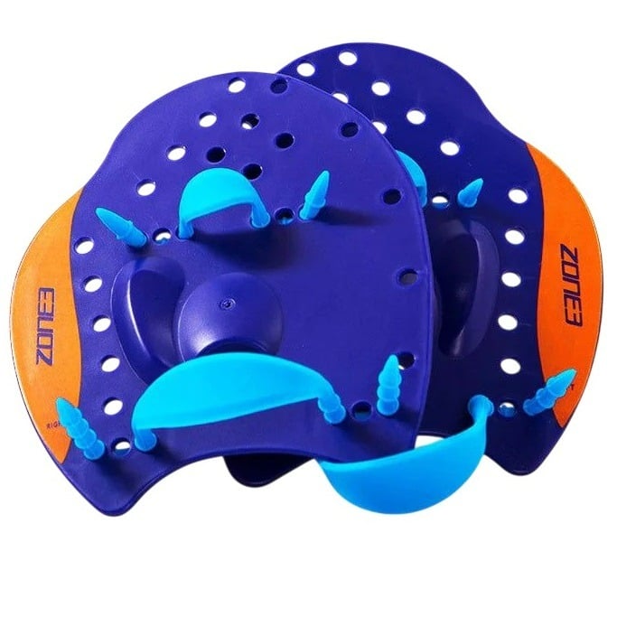 Palmare inot Zone3 Power Stroke Swimming-Albastru/Portocaliu-S