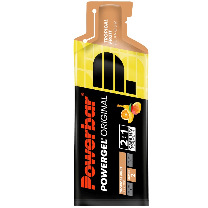 Gel izotonic PowerBar PowerGel Original Aroma Fructe tropicale, 41g