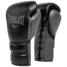 Manusi box piele Everlast Powerlock 2 Pro Training - Siret-Negru-12 oz