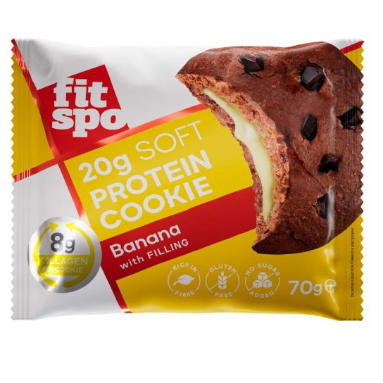 Prajitura proteica Fitspo Protein Cookie Aroma de Banane, 70g