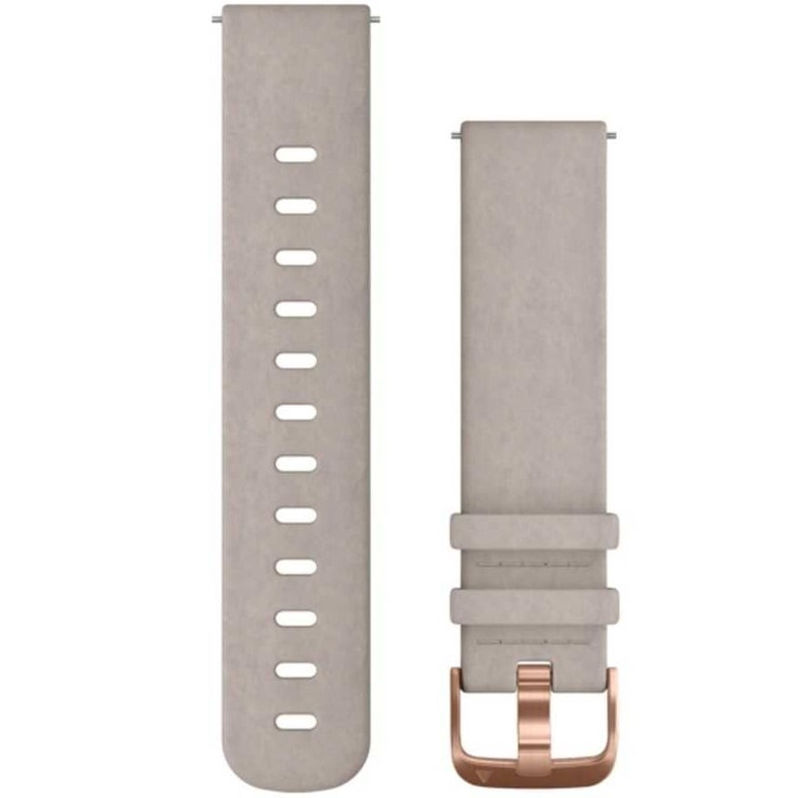 Curea piele intoarsa ceas Garmin Vivoactive/ Vivomove/ Forerunner/ Approach 20 mm-Gri