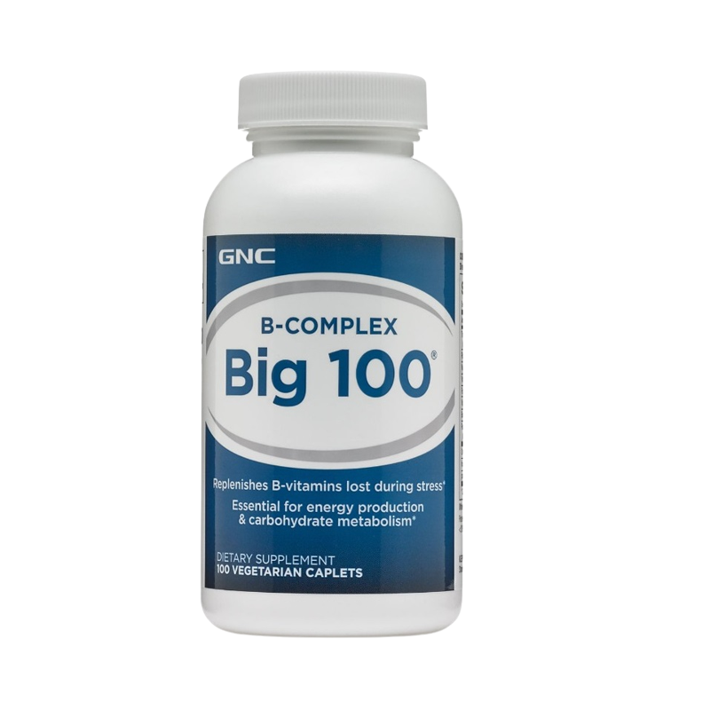 Supliment alimentar GNC B-Complex Big 100, Complex de Vitamina B, 100 tb