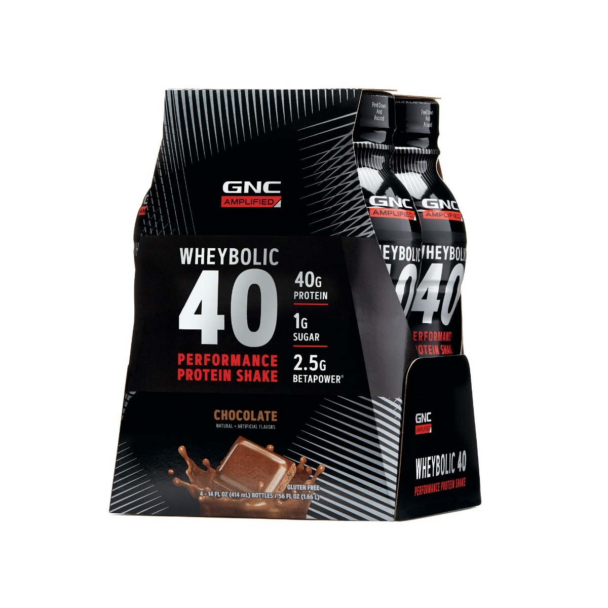 Shake proteic GNC Wheybolic 40, 414ml