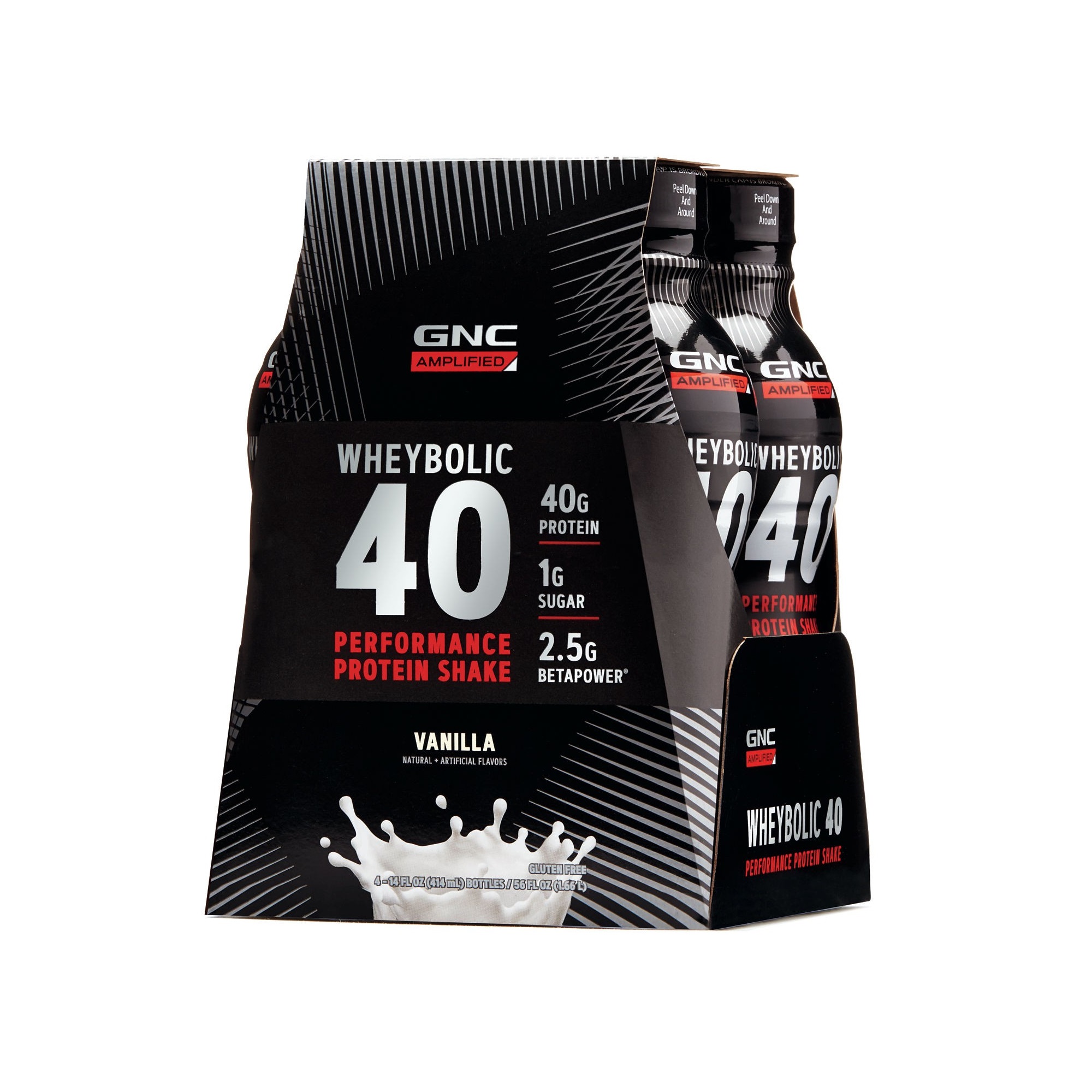 Shake proteic GNC Wheybolic 40, 414ml-Aroma Vanilie