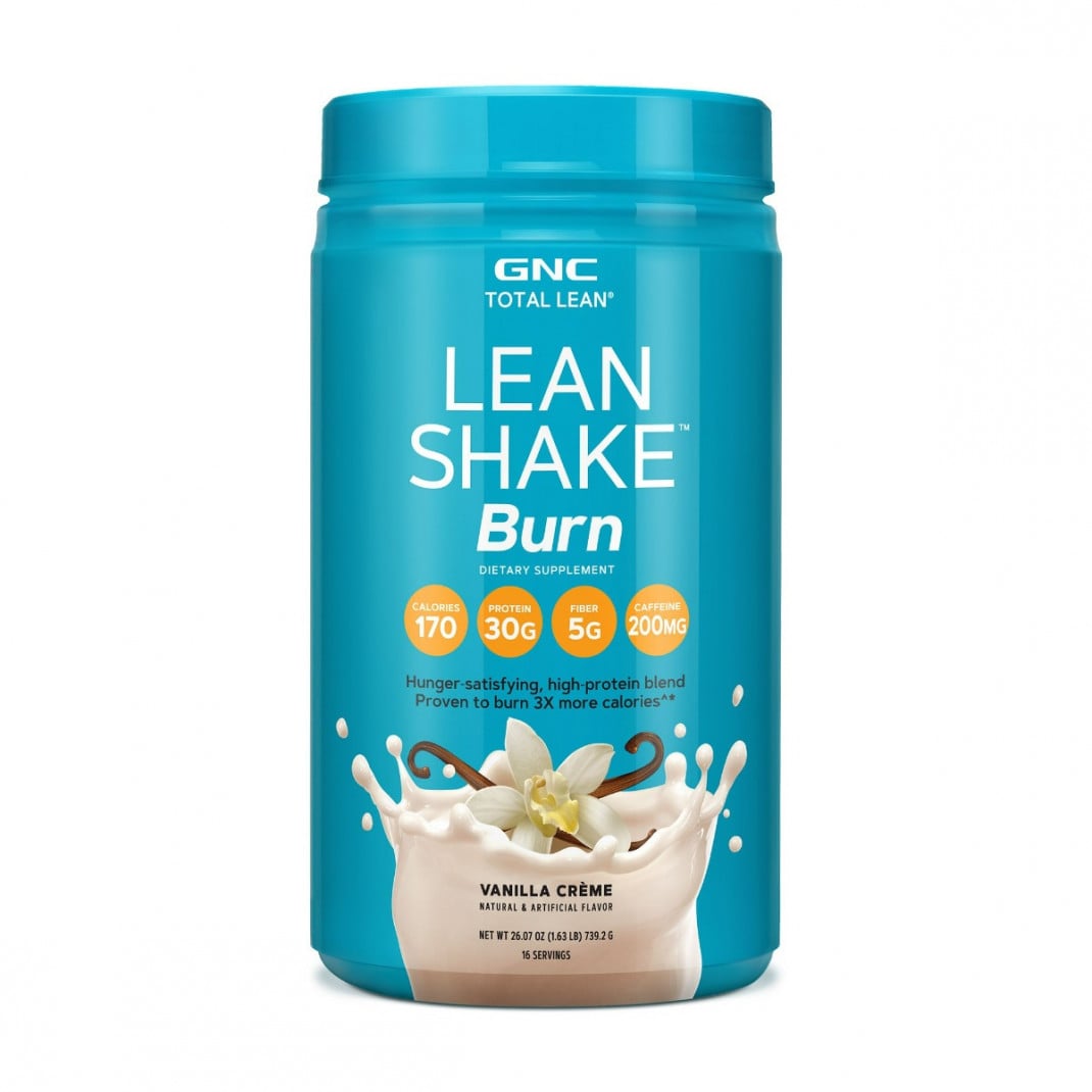 Gnc Total Lean Lean Shake Burn, Shake Proteic, cu aroma de vanilie, 739.2 G