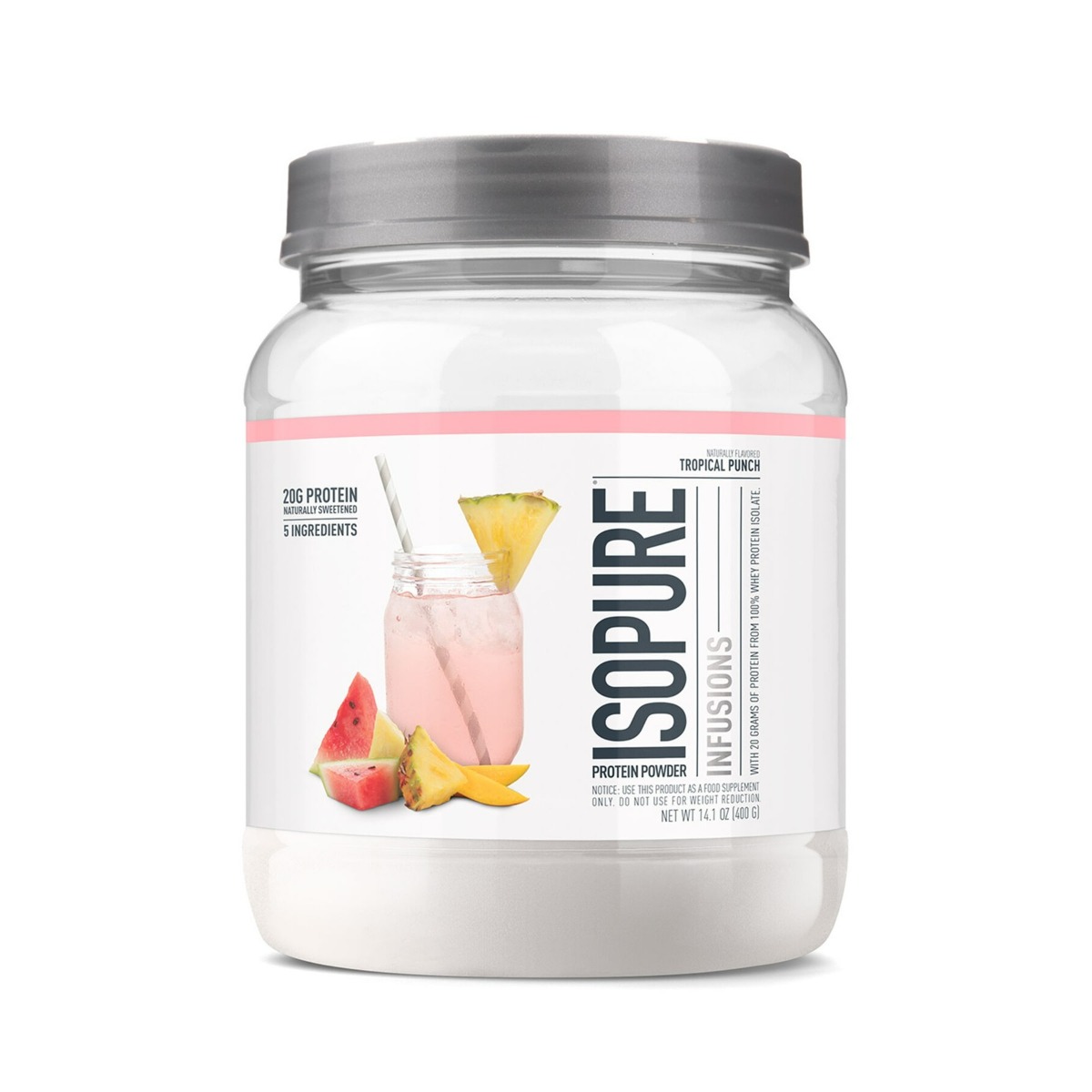 Proteina izolata din zer IsoPure Infusions, 400 g