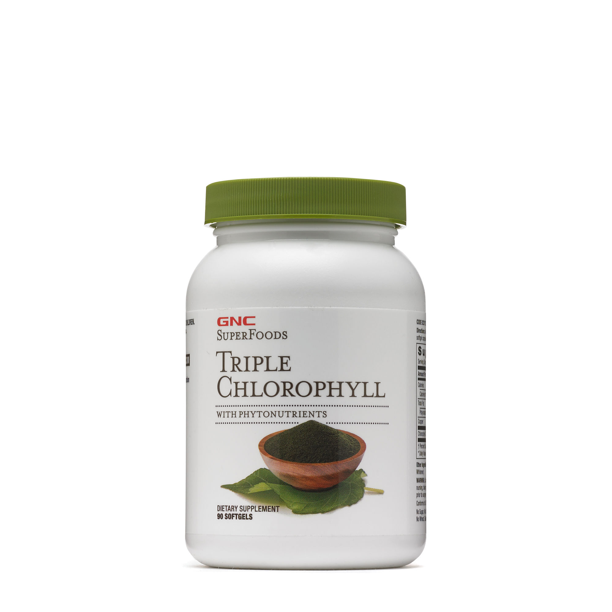 Clorofila tripla cu fitonutrienti GNC Superfoods Triple Chlorophyll, 90 Cps