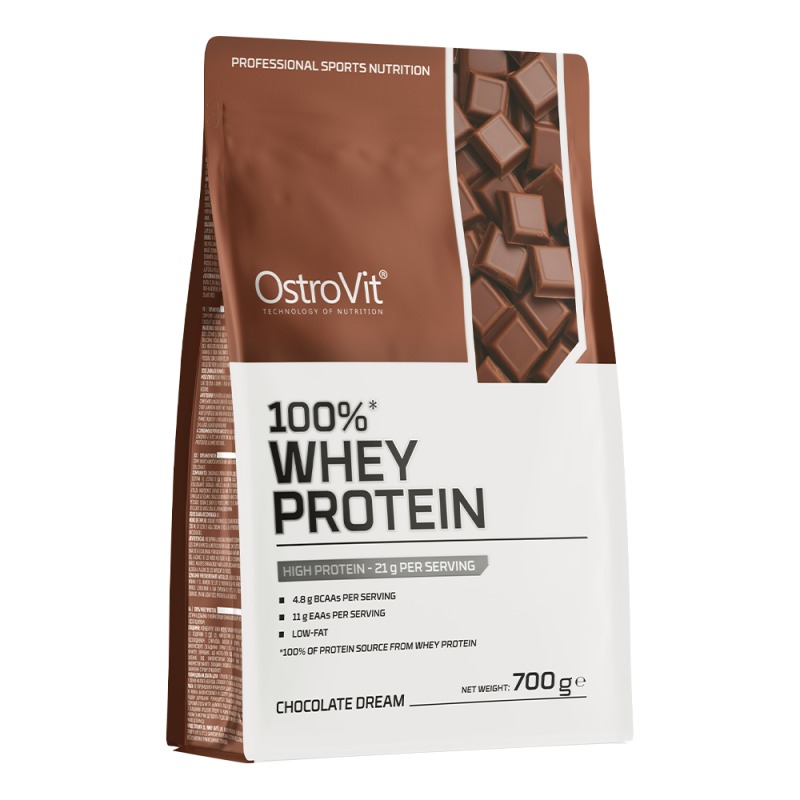 Proteina din zer Ostrovit 100% Whey Protein Aroma de ciocolata, 700 g