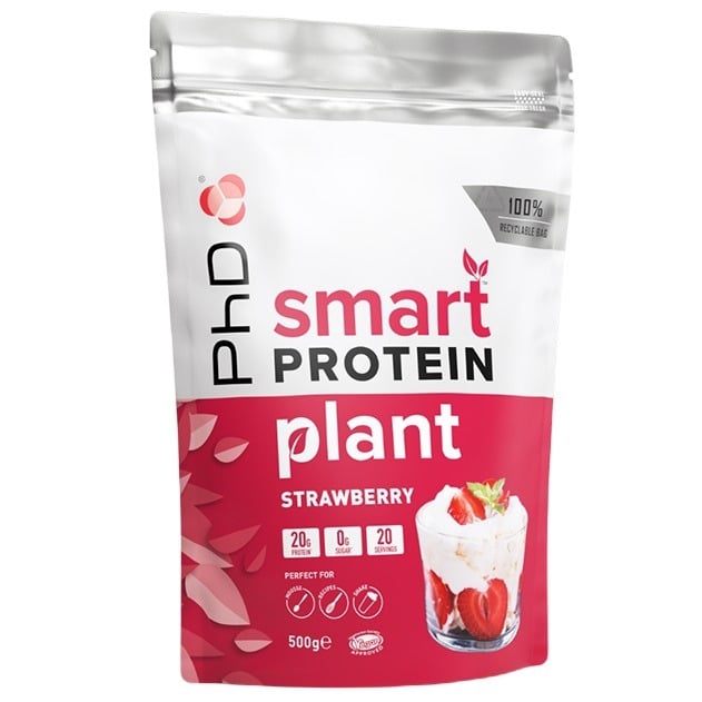 Proteina vegetala PhD Smart Protein Plant Aroma de Frisca cu capsuni, 500g