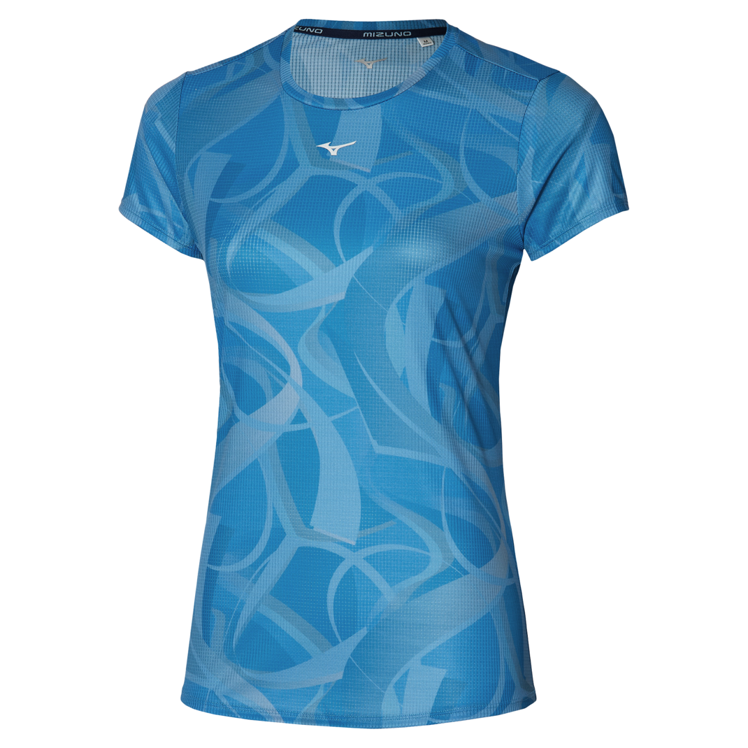 Tricou alergare dama Mizuno Editie Limitata Paris DryAeroFlow-Albastru Deschis-XS