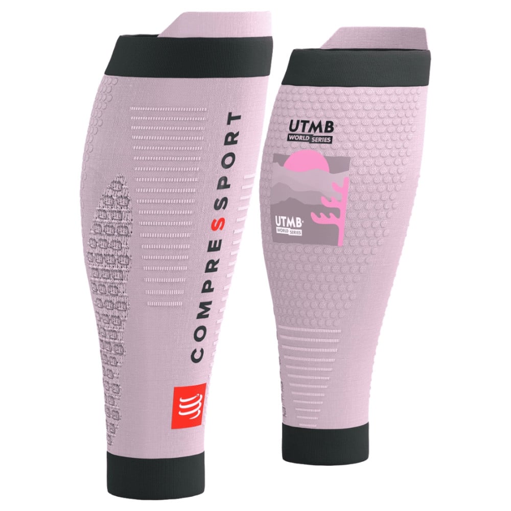 Set jambiere compresie Compressport R2 3.0 UTMB 2025-Roz Deschis-T1