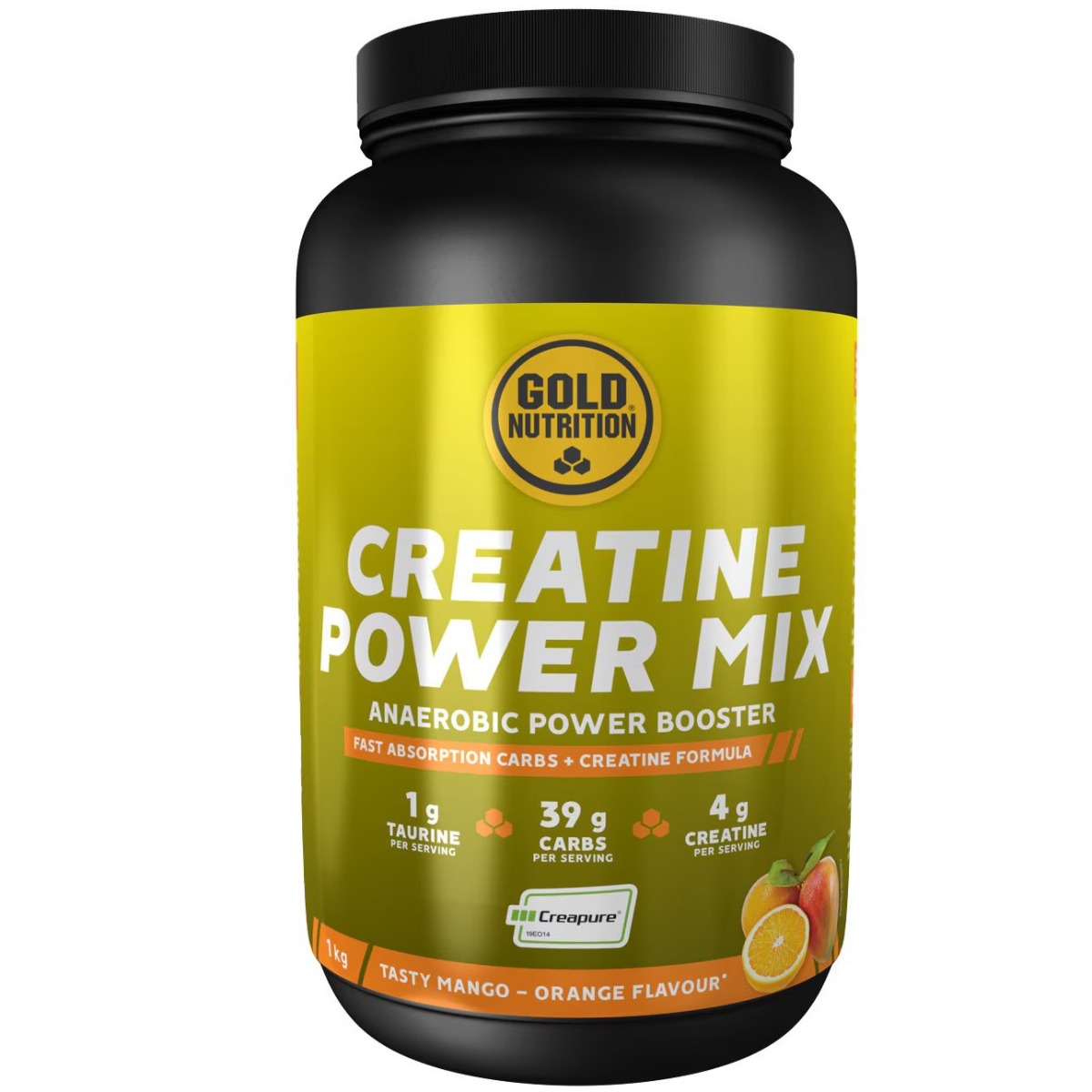 Creatina monohidrata Gold Nutrition Creatine Power Mix Aroma de Portocale si mango, 1kg